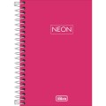 Foto ilustrativa Caderno Espiral Capa Plástica 1/8 Neon Fit Feminino 80 Folhas