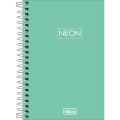 Foto ilustrativa Caderno Espiral Capa Plástica 1/8 Neon Fit Feminino 80 Folhas