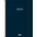 Foto ilustrativa Caderno Espiral Capa Plástica Universitário 1 Matéria Neon Fit Masculino 160 Folhas