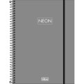 Foto ilustrativa Caderno Espiral Capa Plástica Universitário 1 Matéria Neon Fit Masculino 80 Folhas