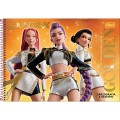 Foto ilustrativa Caderno Espiral Cartografia Guerreiras do KPop 80 Folhas