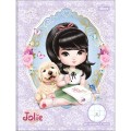 Foto ilustrativa Caderno Quadriculado 1x1 cm Brochura Capa Dura Jolie 40 Folhas