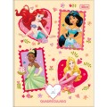 Foto ilustrativa Caderno Quadriculado 1x1 cm Brochura Capa Dura Princesas 40 Folhas