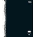 Foto ilustrativa Caderno Quadriculado 1x1 cm Espiral Capa Dura Universitário Zip Preto 80 Folhas