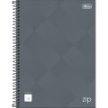 Foto ilustrativa Caderno Quadriculado 5x5 mm Espiral Capa Dura Universitário Zip 96 Folhas