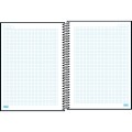 Foto ilustrativa Caderno Quadriculado 5x5 mm Espiral Capa Dura Universitário Zip Preto 48 Folhas