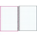 Foto ilustrativa Caderno Quadriculado 7x7 mm Espiral Capa Dura Universitário Lunix 80 Folhas