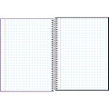 Foto ilustrativa Caderno Quadriculado 7x7 mm Espiral Capa Dura Universitário Lunix 80 Folhas