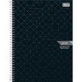 Foto ilustrativa Caderno Quadriculado 7x7 mm Espiral Capa Dura Universitário Lunix 80 Folhas