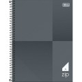 Foto ilustrativa Caderno Quadriculado 7x7 mm Espiral Capa Dura Universitário Zip 80 Folhas