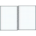 Foto ilustrativa Caderno Quadriculado 7x7 mm Espiral Capa Dura Universitário Zip Preto 48 Folhas