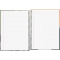Foto ilustrativa Caderno Quadriculado 7x7 mm Espiral Capa Dura Universitário Zoom+ 96 Folhas