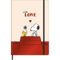 Foto ilustrativa Caderno Sem Pauta Costurado Capa Dura Fitto G Snoopy 80 Folhas