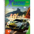 Foto ilustrativa Caderno Universitário Capa Dura X-Racing 20 Matérias 320 Folhas