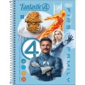 Foto ilustrativa Caderno Universitário Quarteto Fantástico 1 Matérias 80 Folhas
