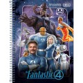 Foto ilustrativa Caderno Universitário Quarteto Fantástico 1 Matérias 80 Folhas