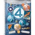 Foto ilustrativa Caderno Universitário Quarteto Fantástico 10 Matérias 160 Folhas