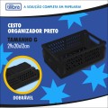 Foto ilustrativa Cesto Organizador Plástico Dobrável G - Preto