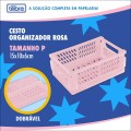 Foto ilustrativa Cesto Organizador Plástico Dobrável P - Rosa Claro