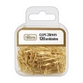 Foto ilustrativa Clips 28mm Dourado 120 Unidades