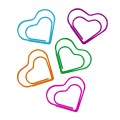 Foto ilustrativa Clips Coração Cores Sortidas 20 Unidades