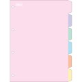Foto ilustrativa Divisórias Pastel para Caderno Argolado Universitário