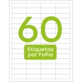 Foto ilustrativa Etiqueta Adesiva Inkjet + Laser Carta 16,93x44,45mm 6089 10 Folhas 600 Unidades
