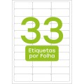 Foto ilustrativa Etiqueta Adesiva Inkjet/Laser A4 25,4mmx63,5mm TB256 825 Unidades