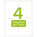 Foto ilustrativa Etiqueta adesiva inkjet/laser carta 138,11mmX106,36mm TB6288 100 unidades