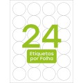 Foto ilustrativa Etiqueta adesiva inkjet/laser carta 42,33mm diêmtro TB6093 10 unidades