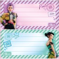 Foto ilustrativa Etiqueta Escolar Adesiva Guerreiras do Kpop