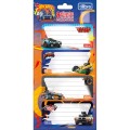 Foto ilustrativa Etiqueta Escolar Adesiva Hot Wheels