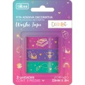 Foto ilustrativa Fita Adesiva Washi Tape 15mmX5m Doodles - Blister com 3 Unidades