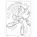 Foto ilustrativa Folhas de Adesivos para Colorir Sonic