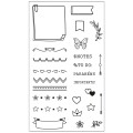 Foto ilustrativa Kit Carimbos Transparentes Planner - Blister com 3 Unidades