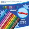 Foto ilustrativa Lápis de Cor 12 Cores Sextavado Madeira