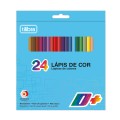 Foto ilustrativa Lápis de Cor 24 Cores Sextavado D+