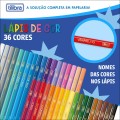 Foto ilustrativa Lápis de Cor 36 Cores Sextavado Madeira