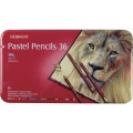 Foto ilustrativa Lápis de Cor Pastel 36 Cores Estojo Lata Derwent