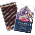 Foto ilustrativa Lápis de Cor Permanente Coloursoft 12 Cores Estojo Lata