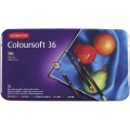 Foto ilustrativa Lápis de Cor Permanente Coloursoft 36 Cores Estojo Lata