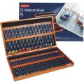Foto ilustrativa Lápis de Cor Watercolour 72 Cores Estojo Madeira Derwent