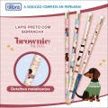 Foto ilustrativa Lápis Preto Redondo com Borracha N.2 Brownie The Dog - Blister com 4 Unidades