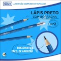 Foto ilustrativa Lápis Preto Sextavado com Borracha N.2