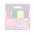 Foto ilustrativa Marca-Texto Mini Happy - Blister com 4 Unidades