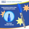 Foto ilustrativa Marcador Permanente Fino EverMark Azul