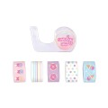 Foto ilustrativa Mini Fita Adesiva Washi Tape 12mmX3m Candy - Blister com 5 + Dispenser