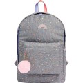 Foto ilustrativa Mochila de Costas Académie Dots Cinza