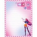 Foto ilustrativa Papel de Carta Guerreiras do KPop 48 Folhas