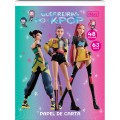 Foto ilustrativa Papel de Carta Guerreiras do KPop 48 Folhas